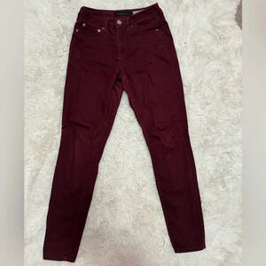 Aeropostale maroon high waisted jeggings size 0 regular